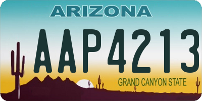 AZ license plate AAP4213