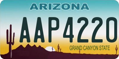 AZ license plate AAP4220