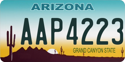 AZ license plate AAP4223