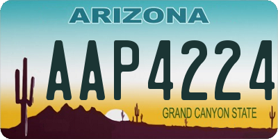 AZ license plate AAP4224