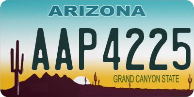 AZ license plate AAP4225