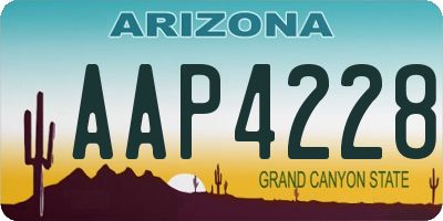 AZ license plate AAP4228