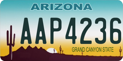 AZ license plate AAP4236