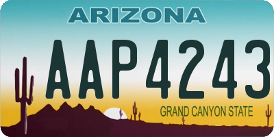 AZ license plate AAP4243