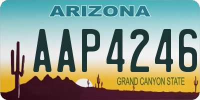 AZ license plate AAP4246