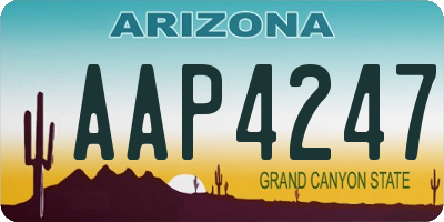 AZ license plate AAP4247