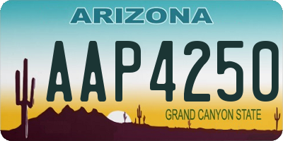 AZ license plate AAP4250