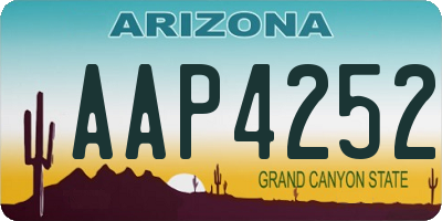 AZ license plate AAP4252