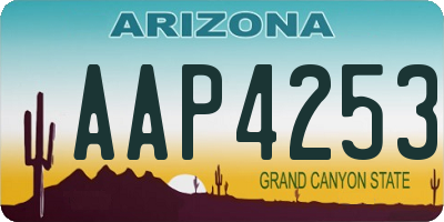 AZ license plate AAP4253