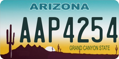 AZ license plate AAP4254