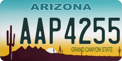 AZ license plate AAP4255