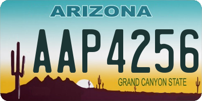 AZ license plate AAP4256