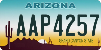 AZ license plate AAP4257