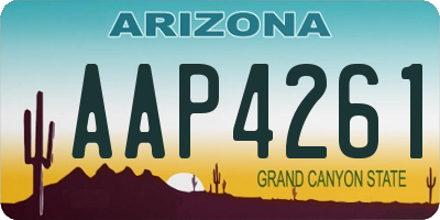 AZ license plate AAP4261