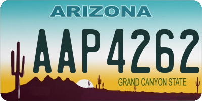 AZ license plate AAP4262