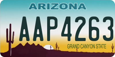 AZ license plate AAP4263