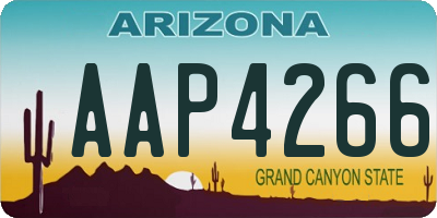 AZ license plate AAP4266