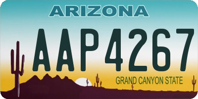 AZ license plate AAP4267