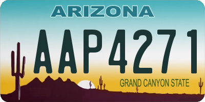 AZ license plate AAP4271