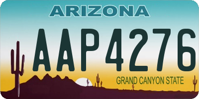 AZ license plate AAP4276