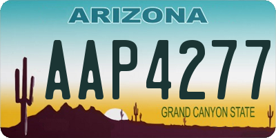 AZ license plate AAP4277