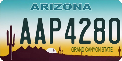 AZ license plate AAP4280