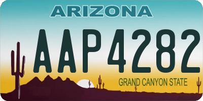 AZ license plate AAP4282