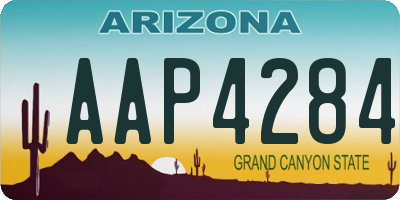 AZ license plate AAP4284