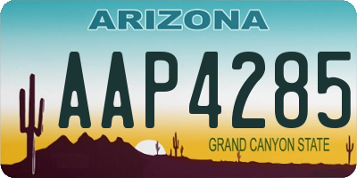 AZ license plate AAP4285