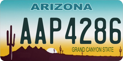 AZ license plate AAP4286