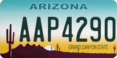 AZ license plate AAP4290