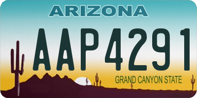 AZ license plate AAP4291