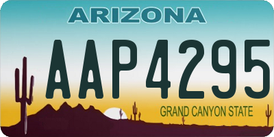 AZ license plate AAP4295