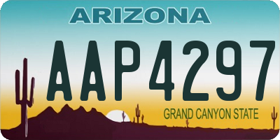 AZ license plate AAP4297