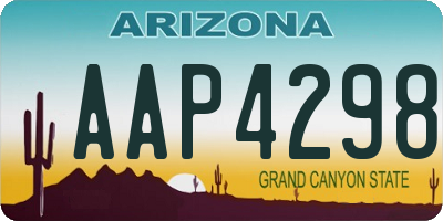 AZ license plate AAP4298