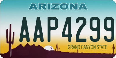 AZ license plate AAP4299