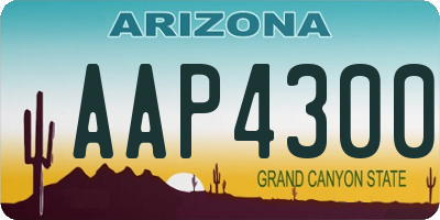 AZ license plate AAP4300