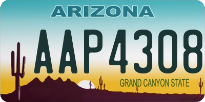 AZ license plate AAP4308