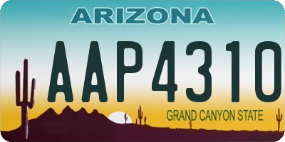 AZ license plate AAP4310