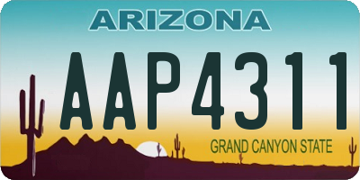 AZ license plate AAP4311