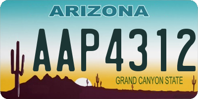 AZ license plate AAP4312