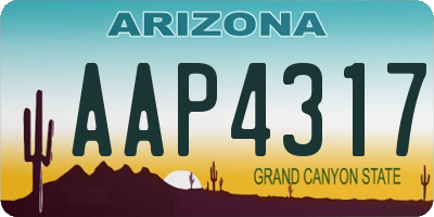 AZ license plate AAP4317