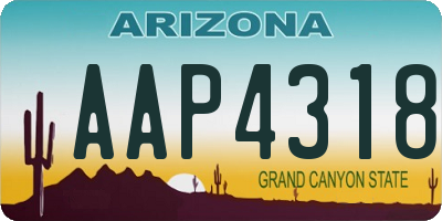 AZ license plate AAP4318