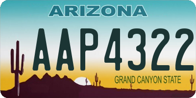 AZ license plate AAP4322