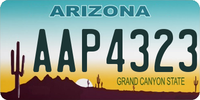 AZ license plate AAP4323