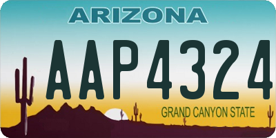 AZ license plate AAP4324