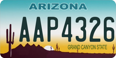 AZ license plate AAP4326