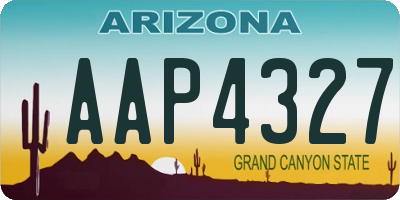 AZ license plate AAP4327