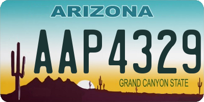 AZ license plate AAP4329