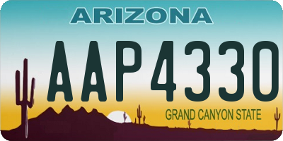 AZ license plate AAP4330